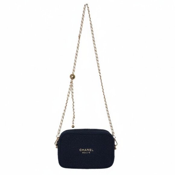 *Chanel Beauté Limited Edition Tweed Makeup Bag – Navy Blue (New in Box) - Picture 4 of 11